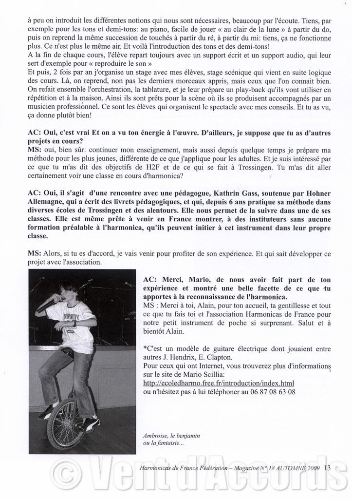 cours d'harmonica en essonne