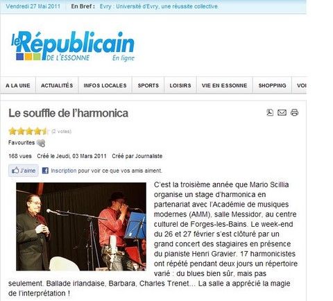 le républicain : le souffle de l'harmonica
