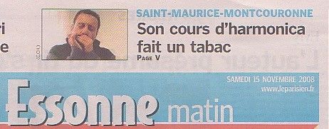 le parisien : son cours d'harmonica fait un tabac